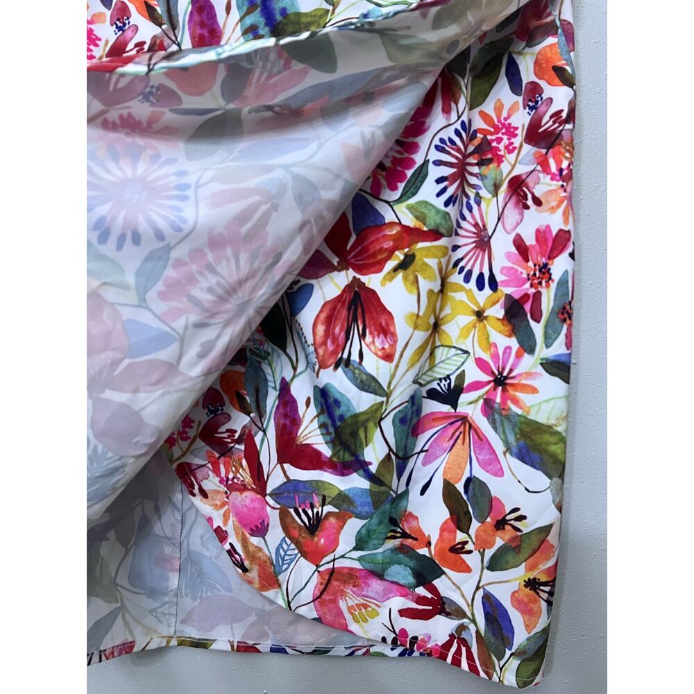 RIPSKIRT Wildflower Watercolor Colorful Floral Wrap Skirt Sz L Vacation Coquette - Picture 6 of 7